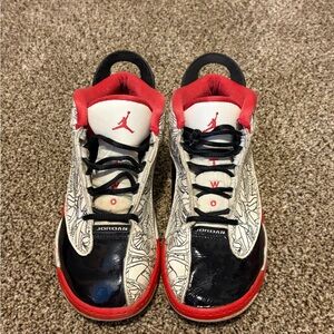 Jordan Kids' Red and Black Patterned Sneakers